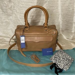 NWT Rebecca Minkoff MAB Mini Leather Satchel in Tawny